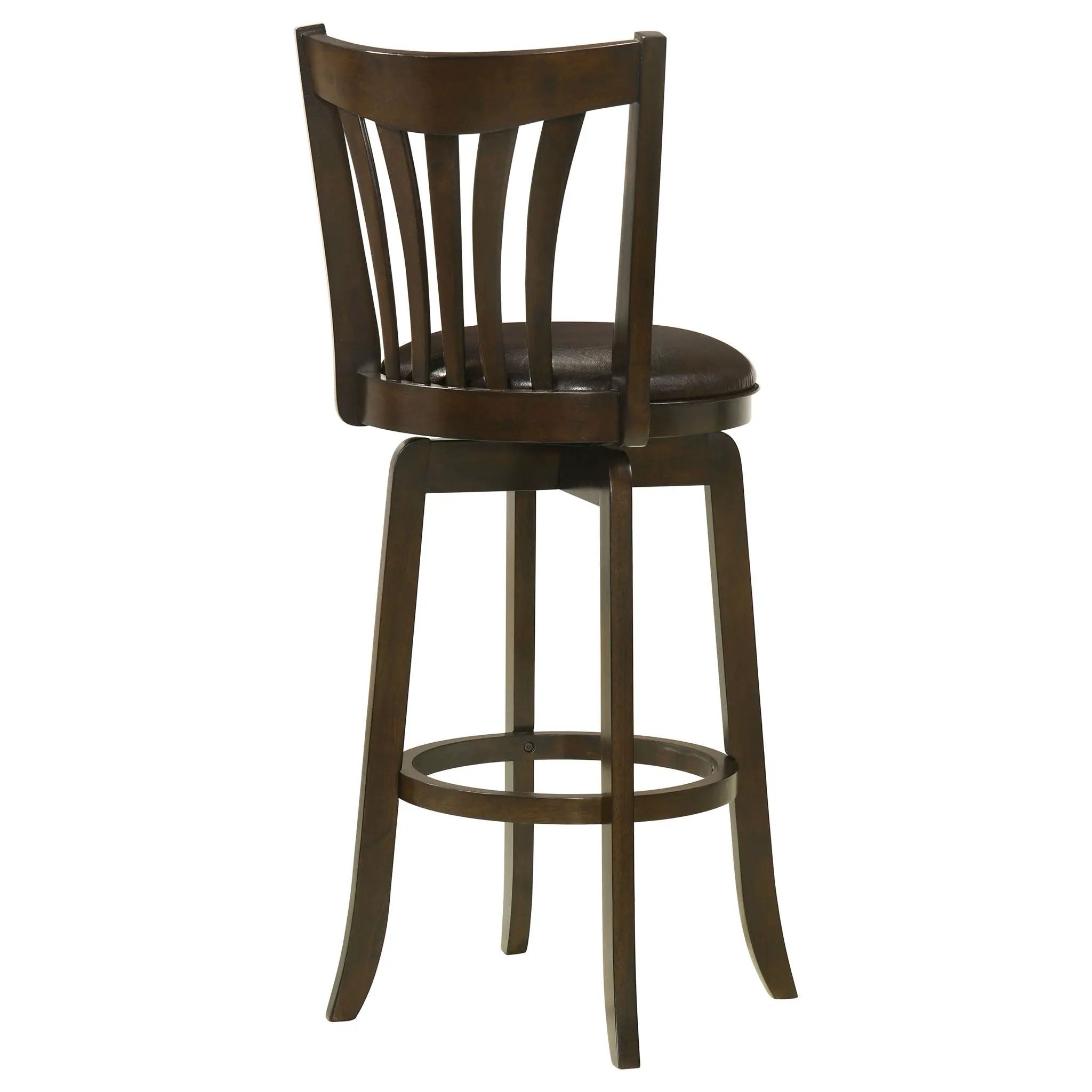 Lambert Wood Pub Height Swivel Bar Chair Dark Cherry by Unique Piece Furniture