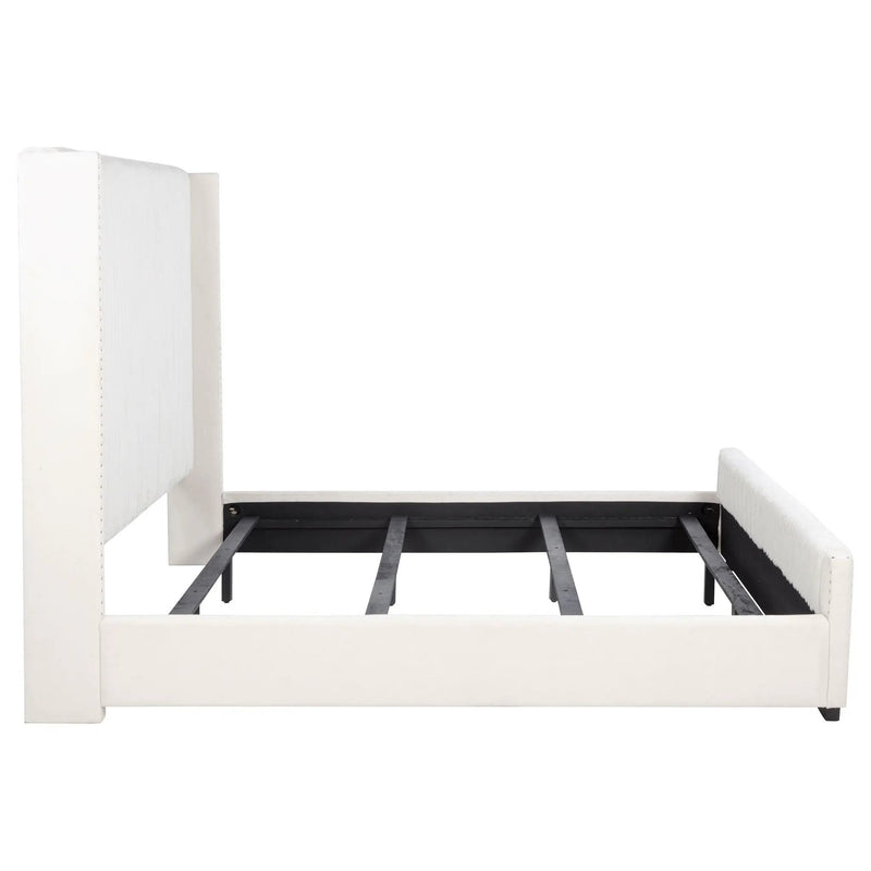 Natasha 65-inch Upholstered California King Bed Cream by Unique Piece Furniture