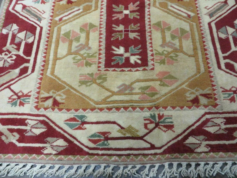 4' X 6' Vintage Handmade Knotted Turkish Kazak Pattern Wool Rug Carpet Nice by Jewel Rugs