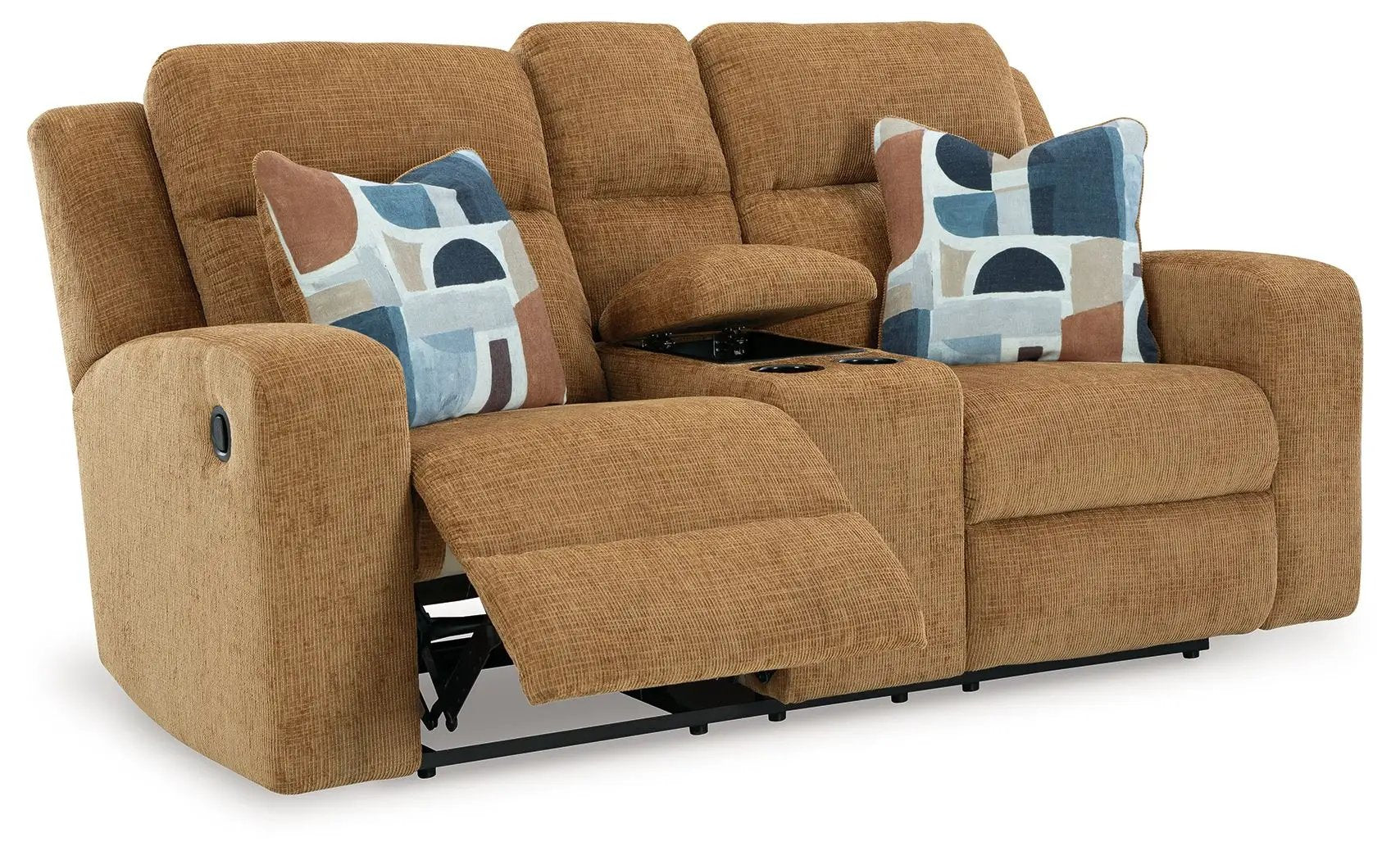 Kanlow - Dbl Reclining Loveseat With Console by Unique Piece Furniture
