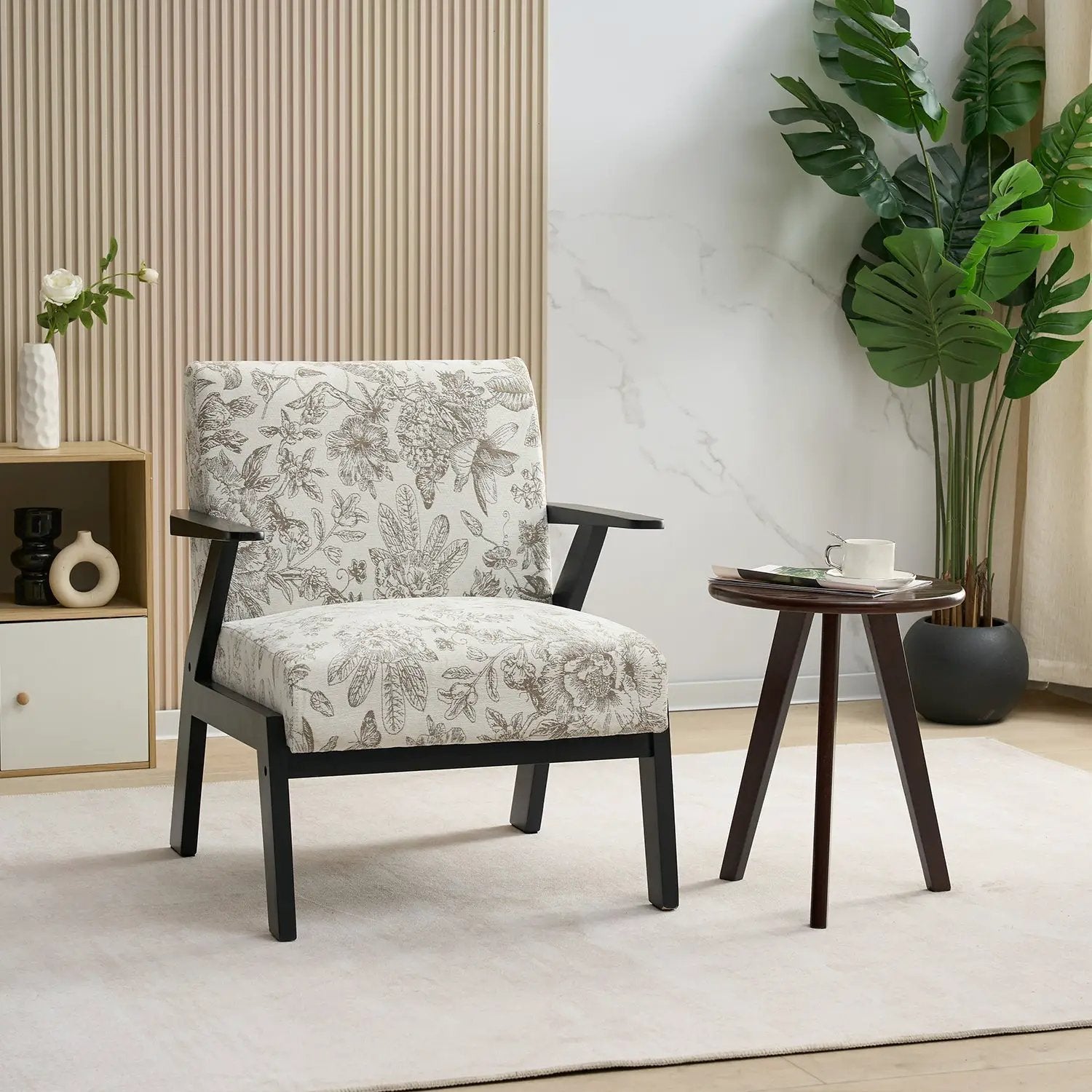 Mid-Century Modern Lounge Armchair - Seat Cushion (Beige + Grey) by HouseOfZazla