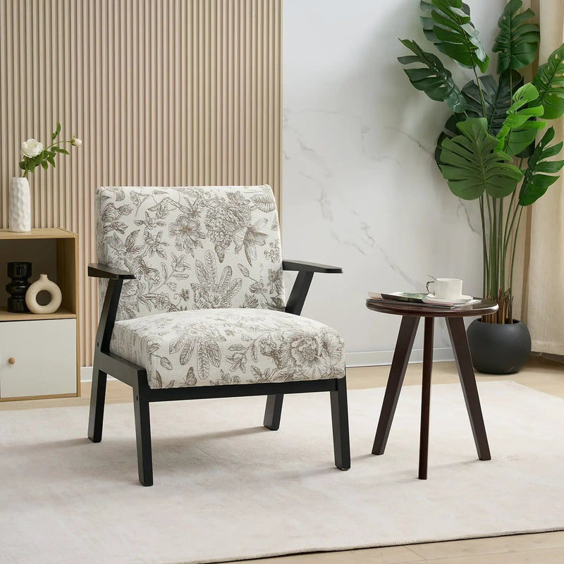 Mid-Century Modern Lounge Armchair - Seat Cushion (Beige + Grey) by HouseOfZazla