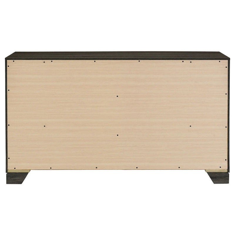 Wright 6-drawer Dresser Cabinet Brown Oak by Unique Piece Furniture