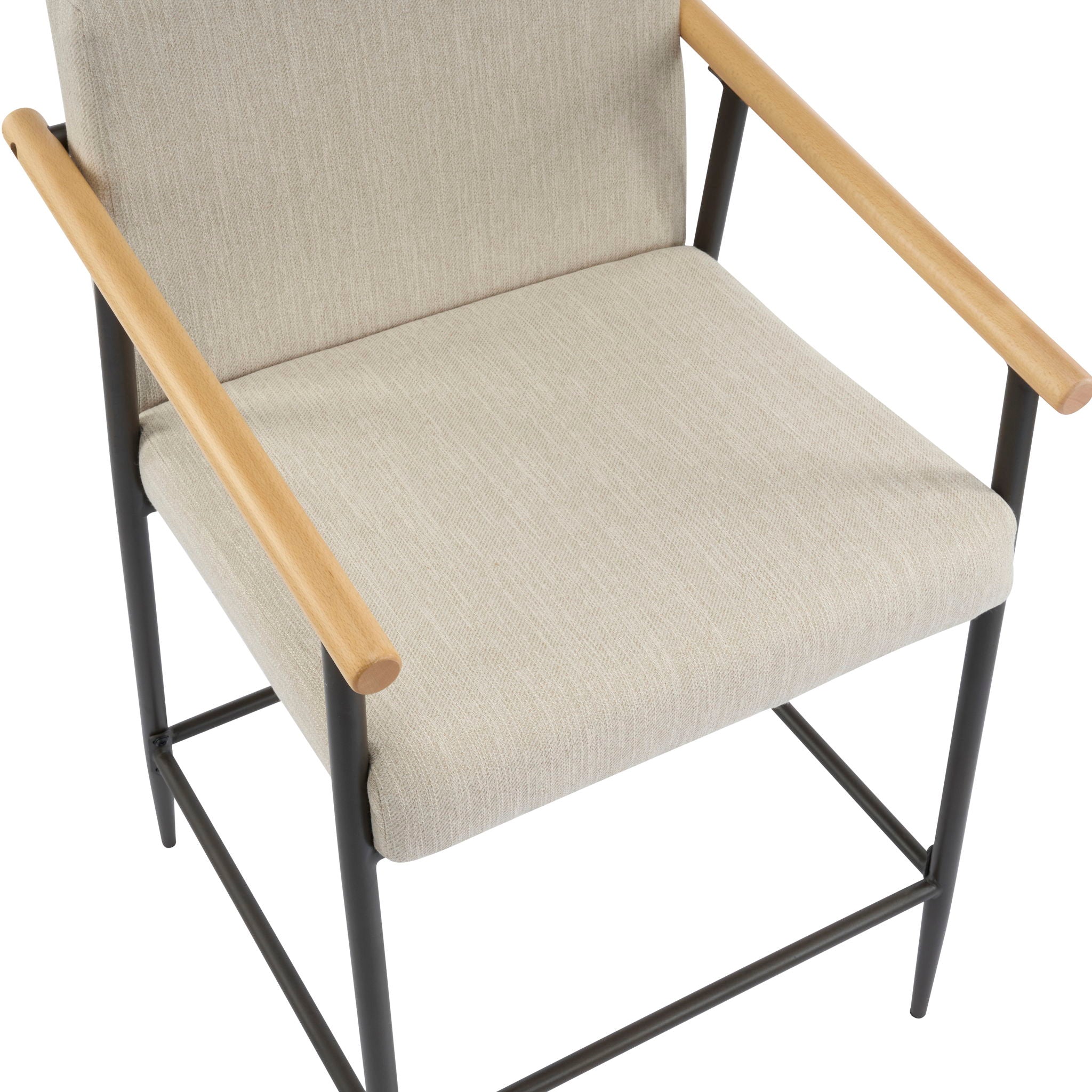 Mid Century Modern Counter Stool Set With Iron Frame by HouseOfZazla