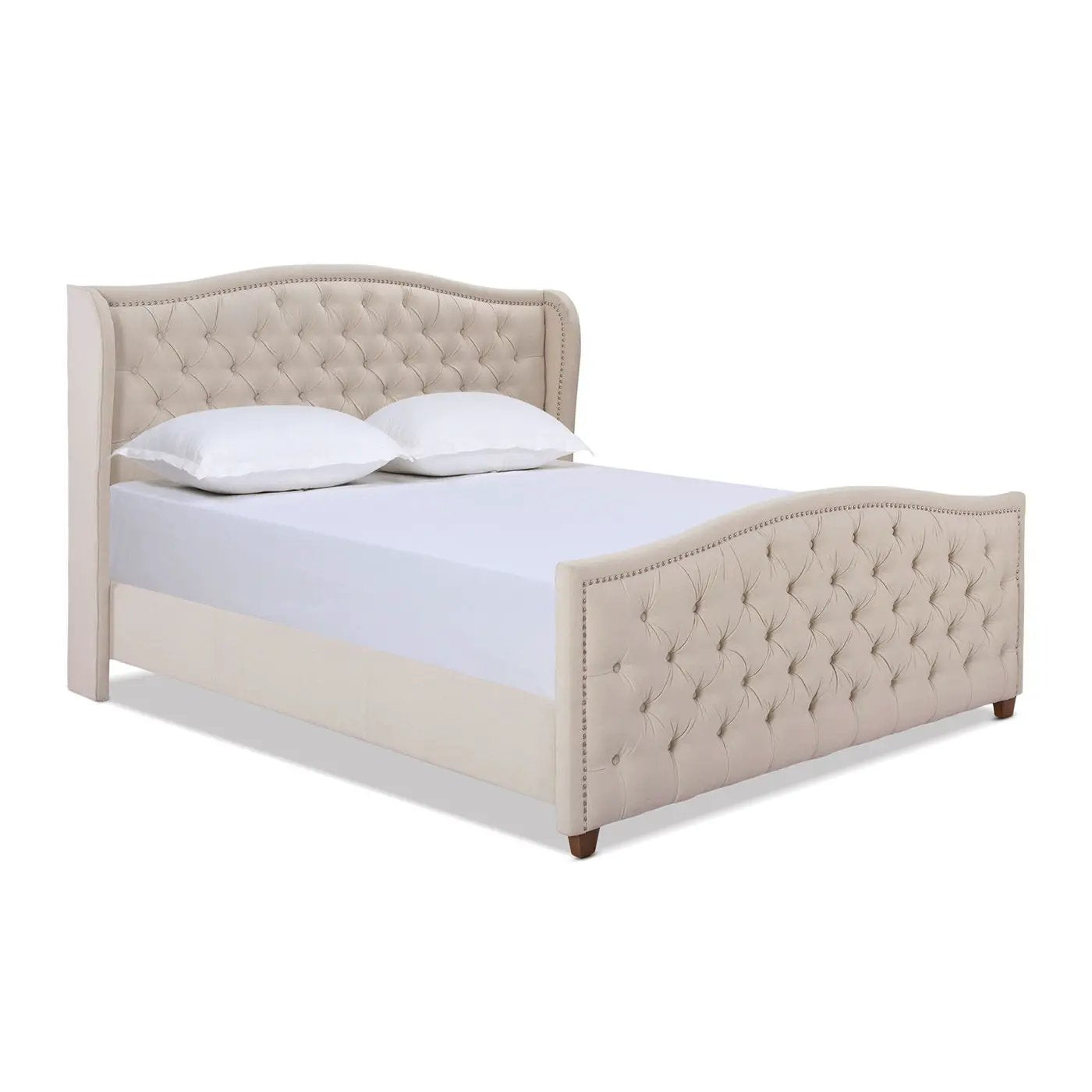 Marcella - Upholstered Shelter Headboard Bed Set by Unique Piece Furniture