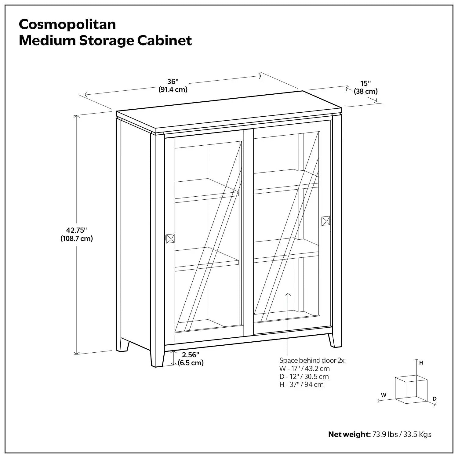 Cosmopolitan - Handcrafted Medium Storage Cabinet by Unique Piece Furniture