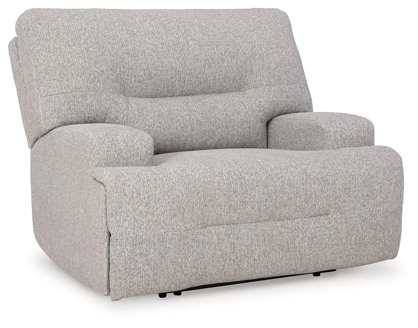 Acklen Place - 4 Pc. - 3-Piece Power Reclining Sectional Sofa With Raf Chaise, Wide Seat Power Recliner - Pewter by Unique Piece Furniture