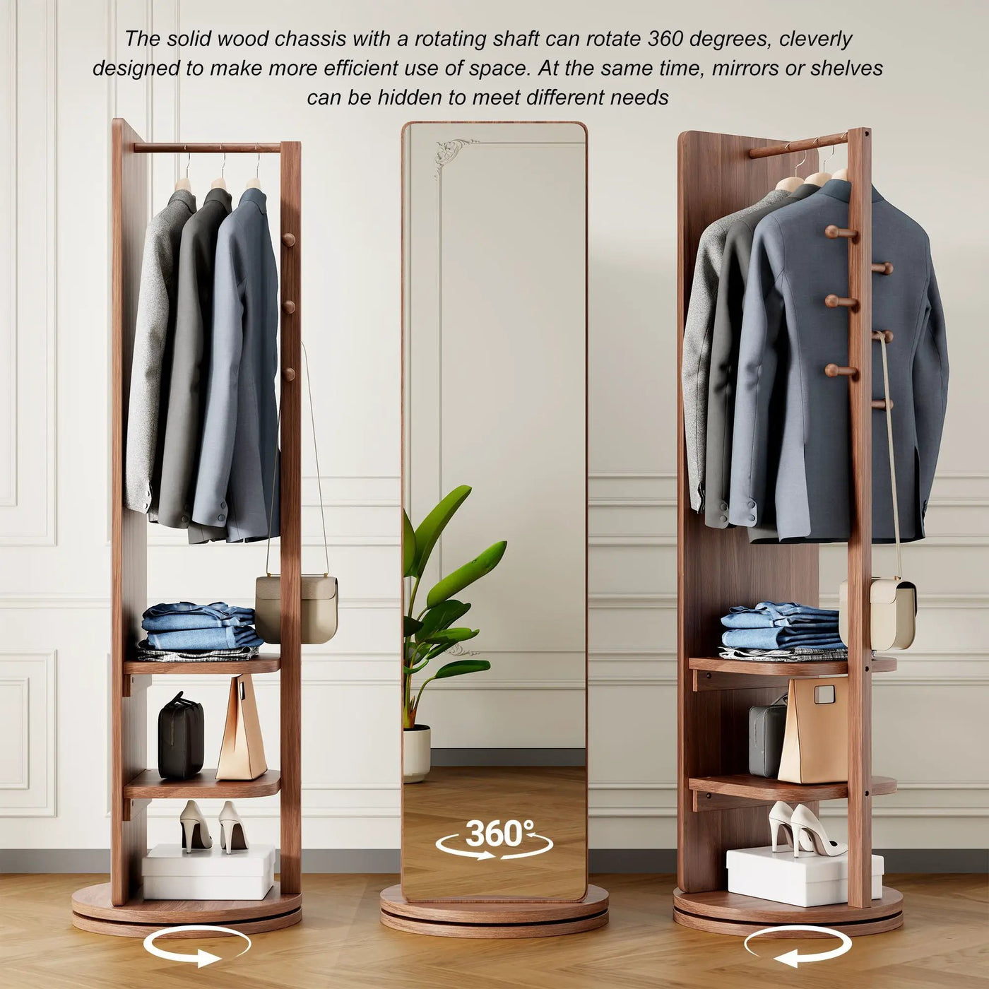 3 In 1 Multifunctional Full Length Clothing Mirror by Unique Piece Furniture