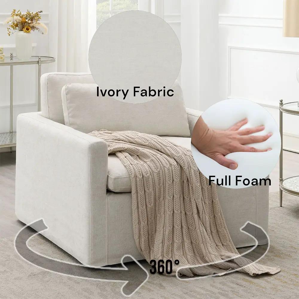 Frederick - Swivel Chair With Pillow by Unique Piece Furniture
