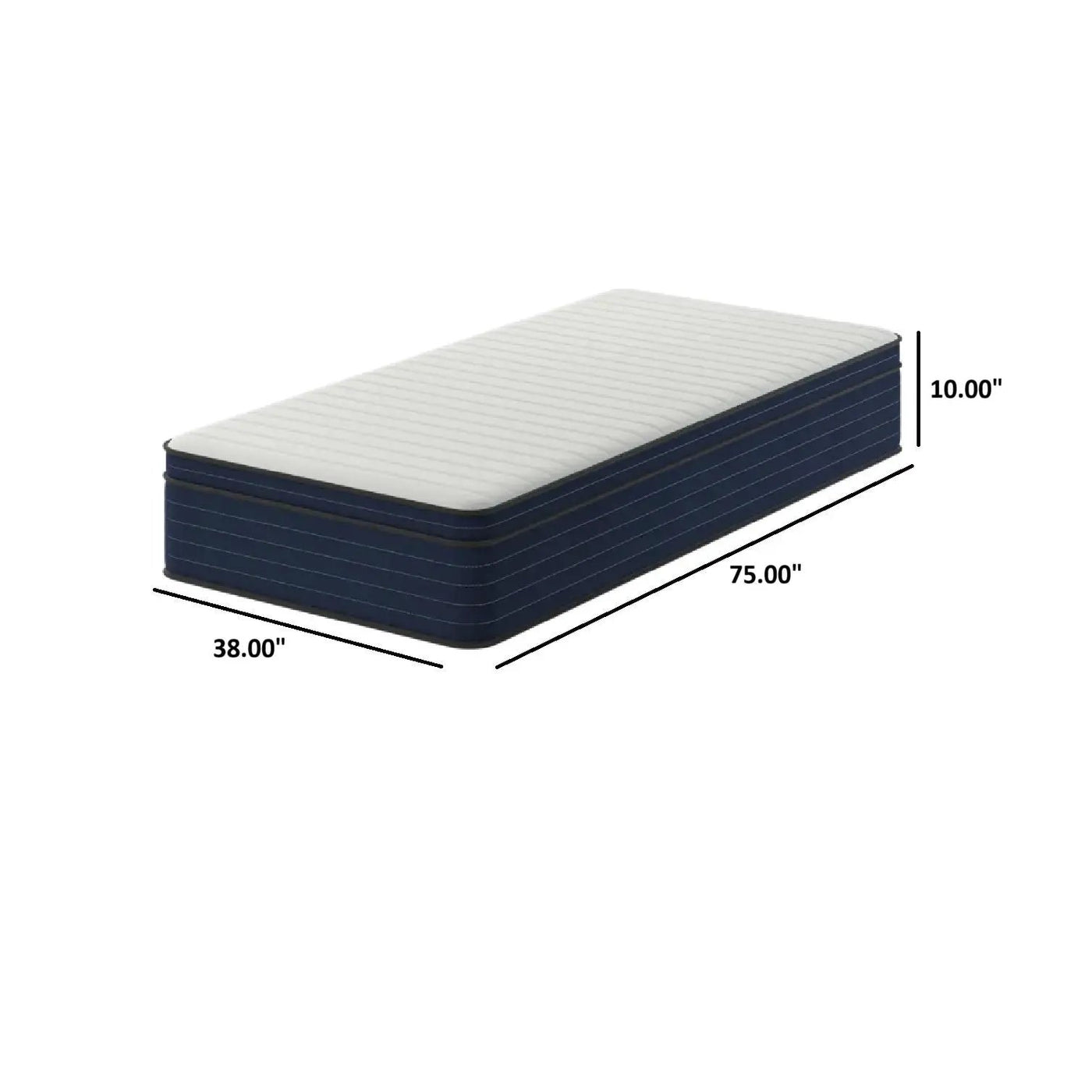 10" Medium Firm Euro Top Hybrid Cooling Gel Infused Pocket Spring And Memory Foam Mattress by HouseOfZazla