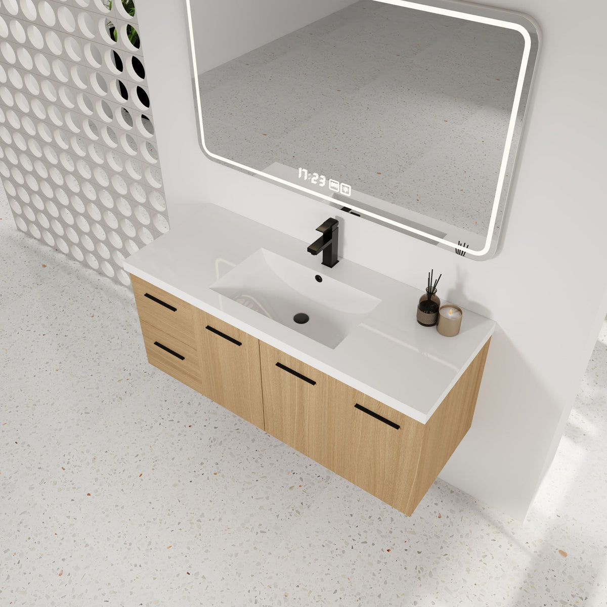 Floating Bathroom Vanity With Sink, Modular Cabinet, photo 3 of 14