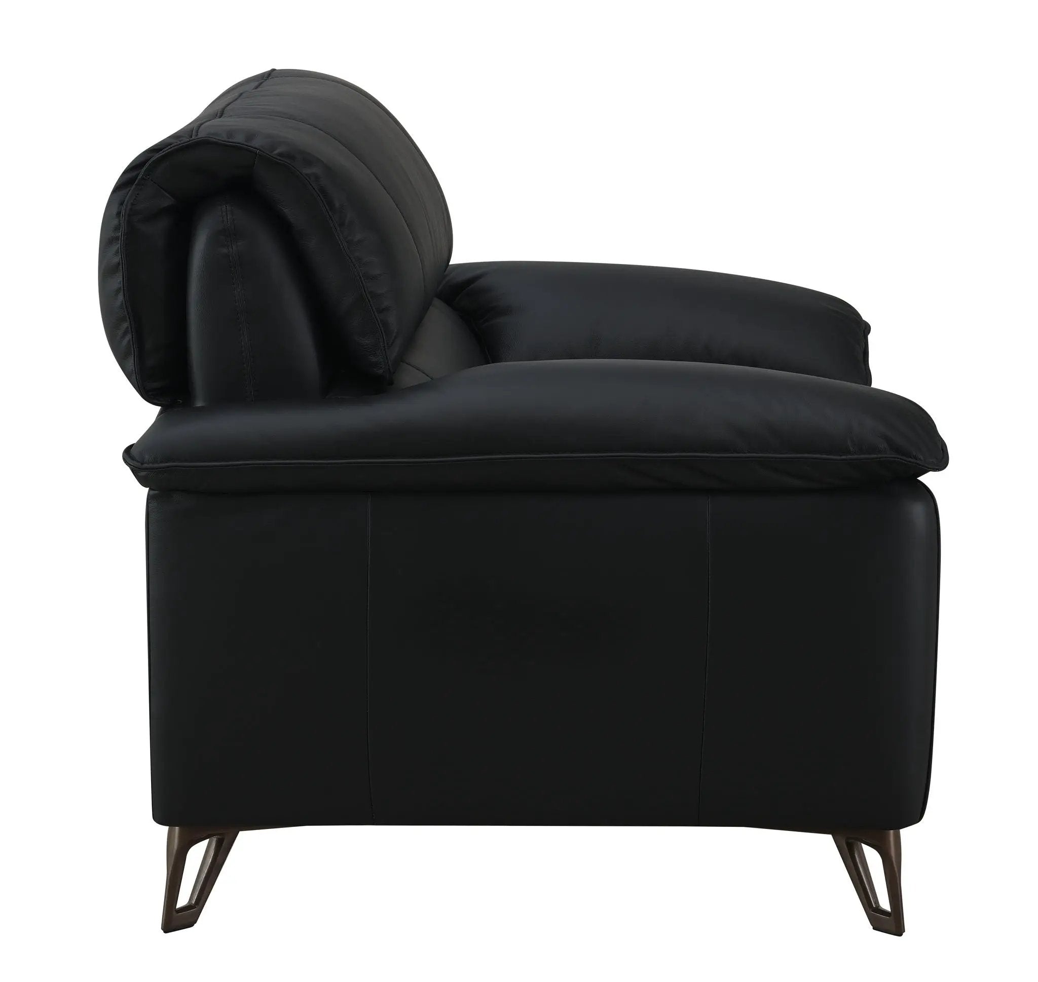 Eilene - Top Grain Leather Chair - Black by Unique Piece Furniture