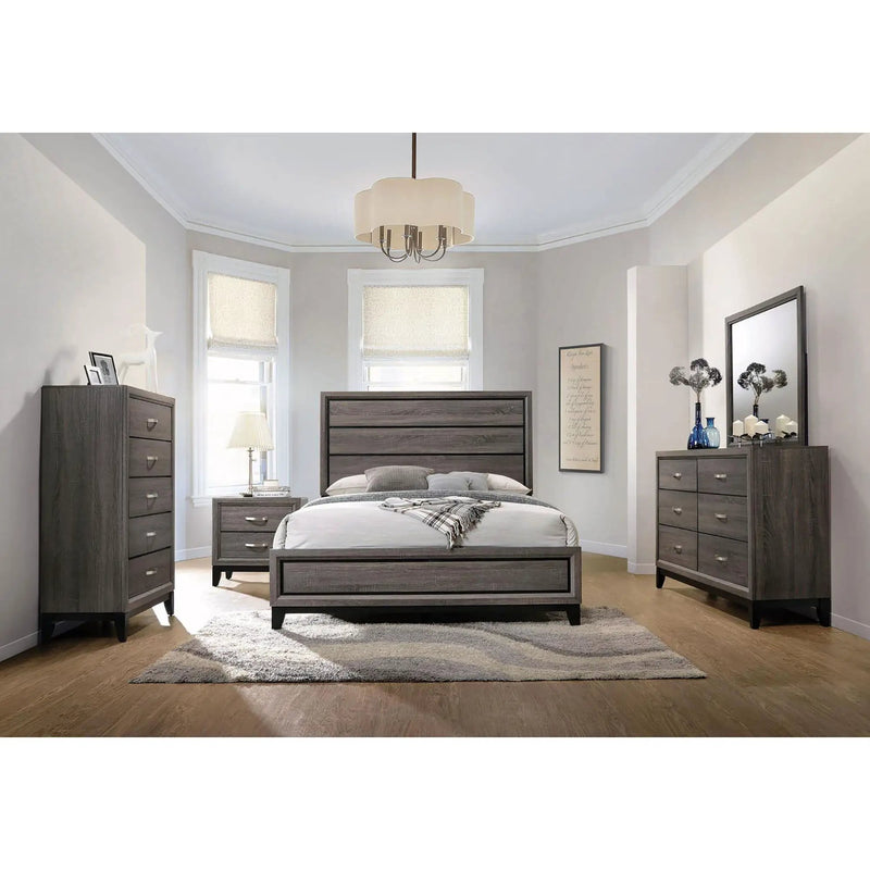 Queen Panel Bed Accents - Gray by HouseOfZazla