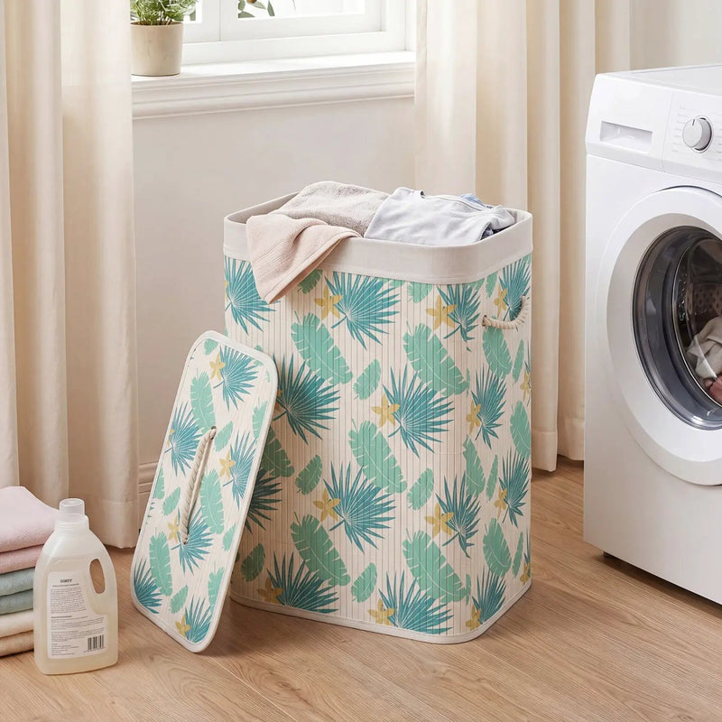 19 Gallon Bamboo Laundry Hamper with Removable Liner by DirectDeals