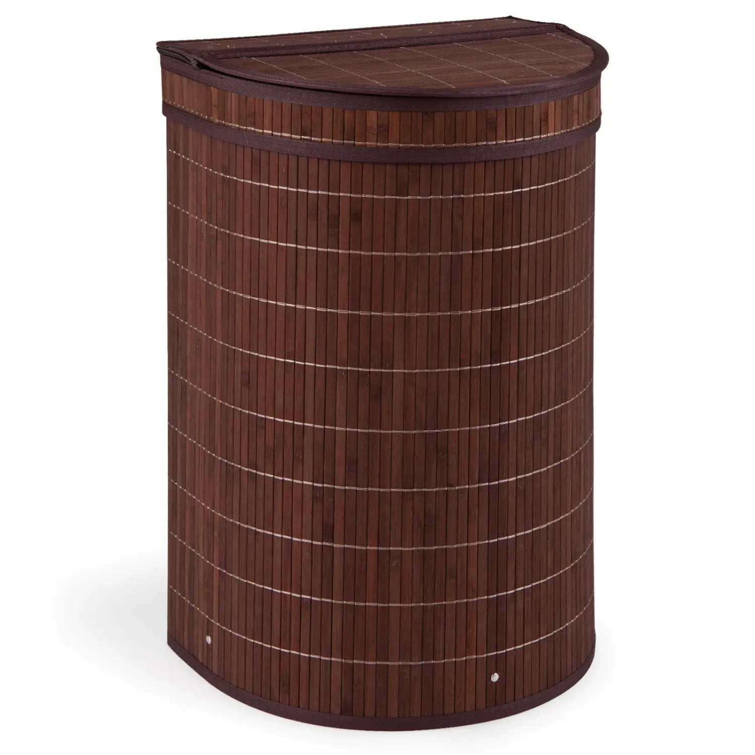 19 Gallon Bamboo Laundry Hamper with Zippered Lid by DirectDeals