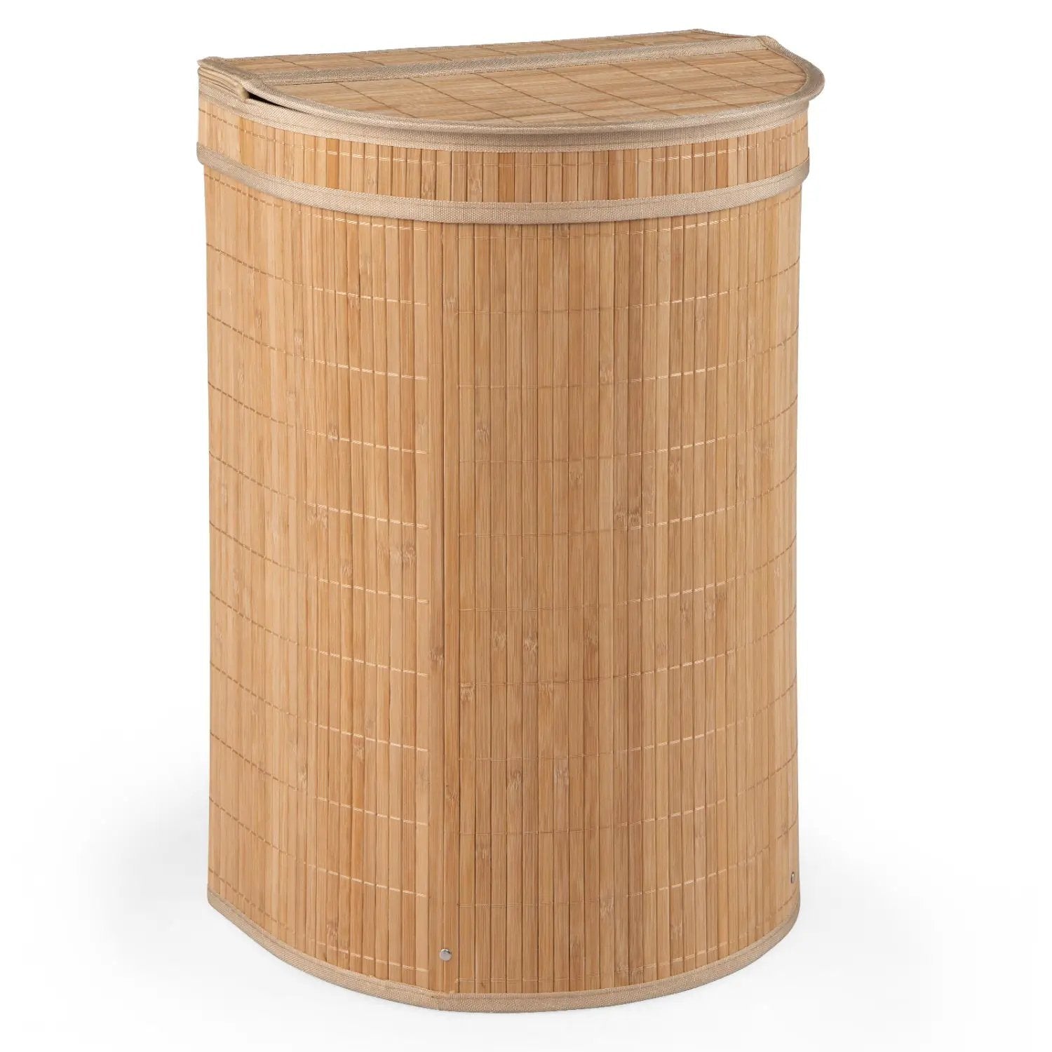 19 Gallon Bamboo Laundry Hamper with Zippered Lid by DirectDeals