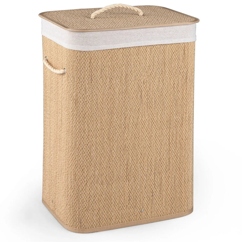19 Gallon Bamboo Laundry Hamper with Removable Liner by DirectDeals