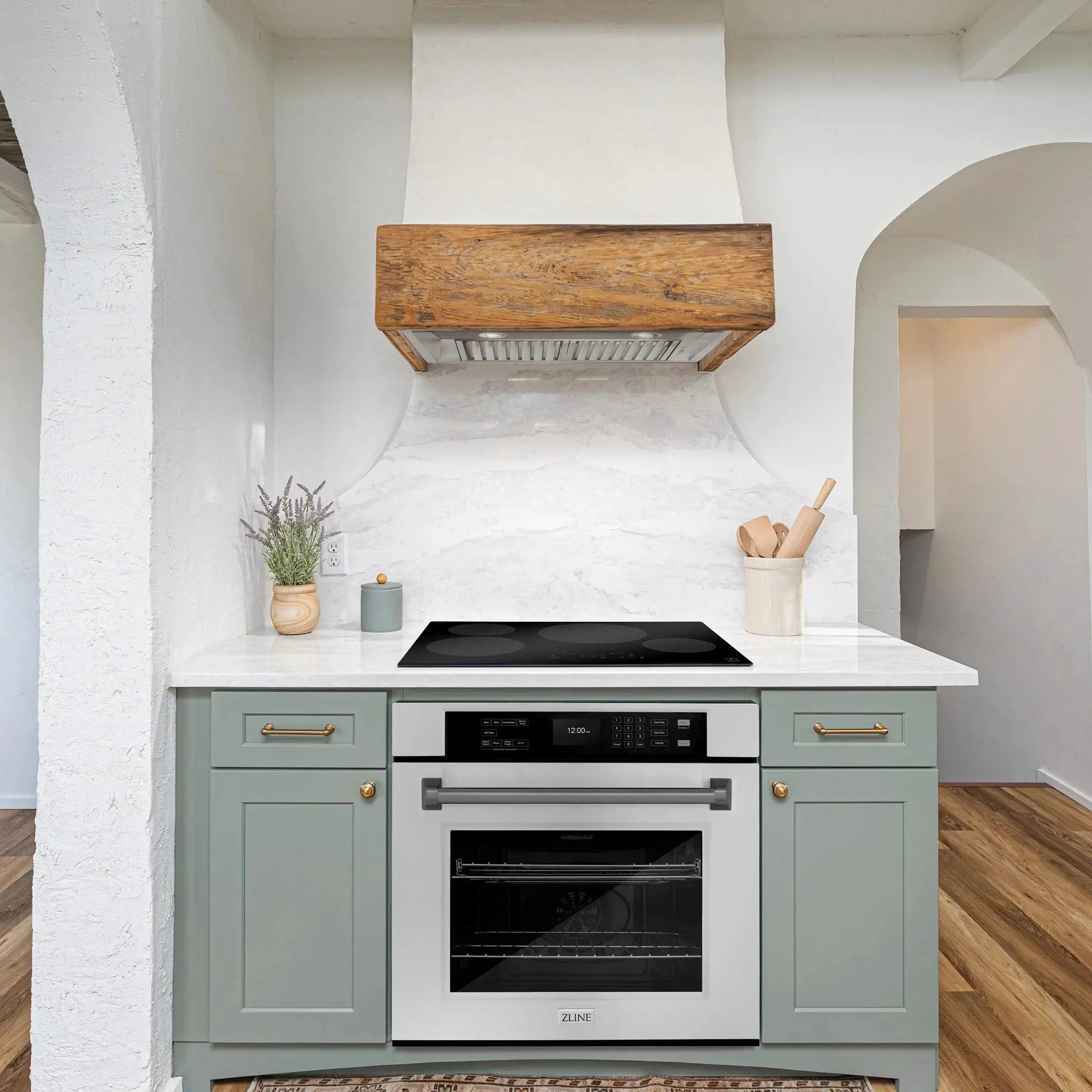 ZLINE 30" Autograph Edition Professional True Convection Single Wall Oven, Air Fry, Self Clean, Stainless Steel, Matte Black WASZ-30-MB by Farmhouse Kitchen and Bath