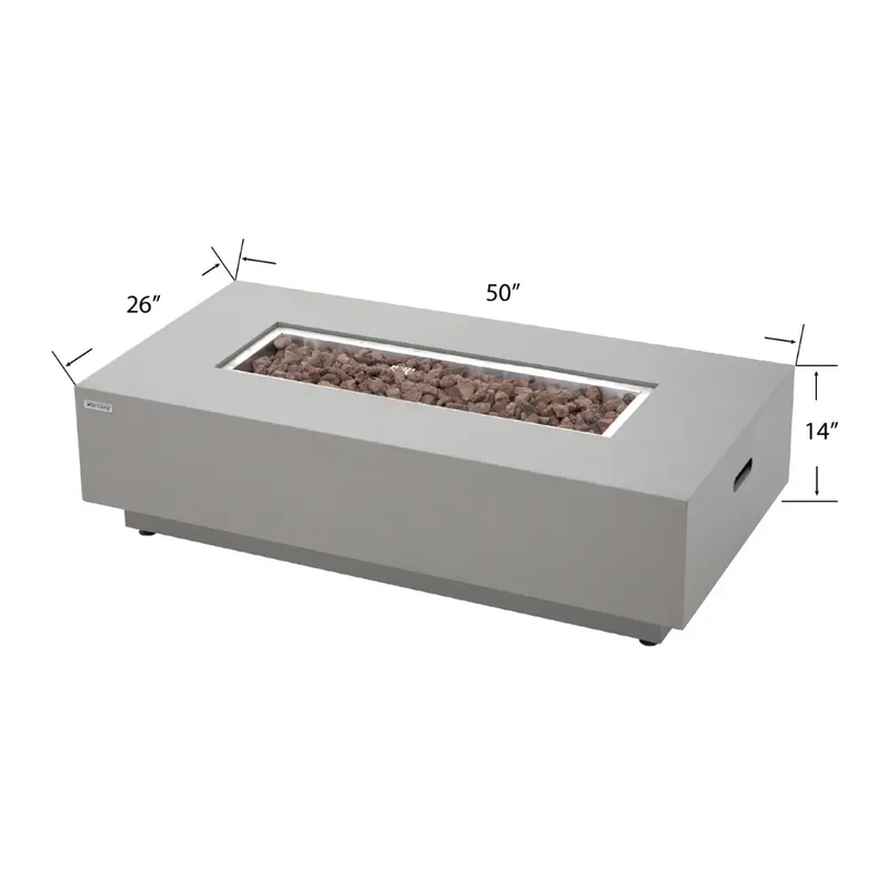 Propane Fire Pit Table Outdoor 50,000 BTU Firepits for Outside CSA Certified by EnvelorHome