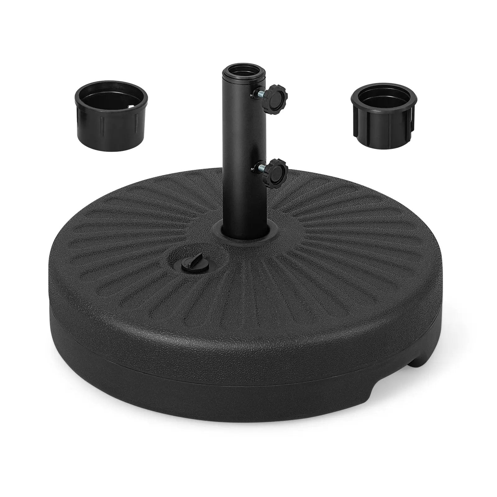 19.5 Inch Fillable Round Umbrella Base Stand for Yard Garden Poolside-Black by DirectDeals