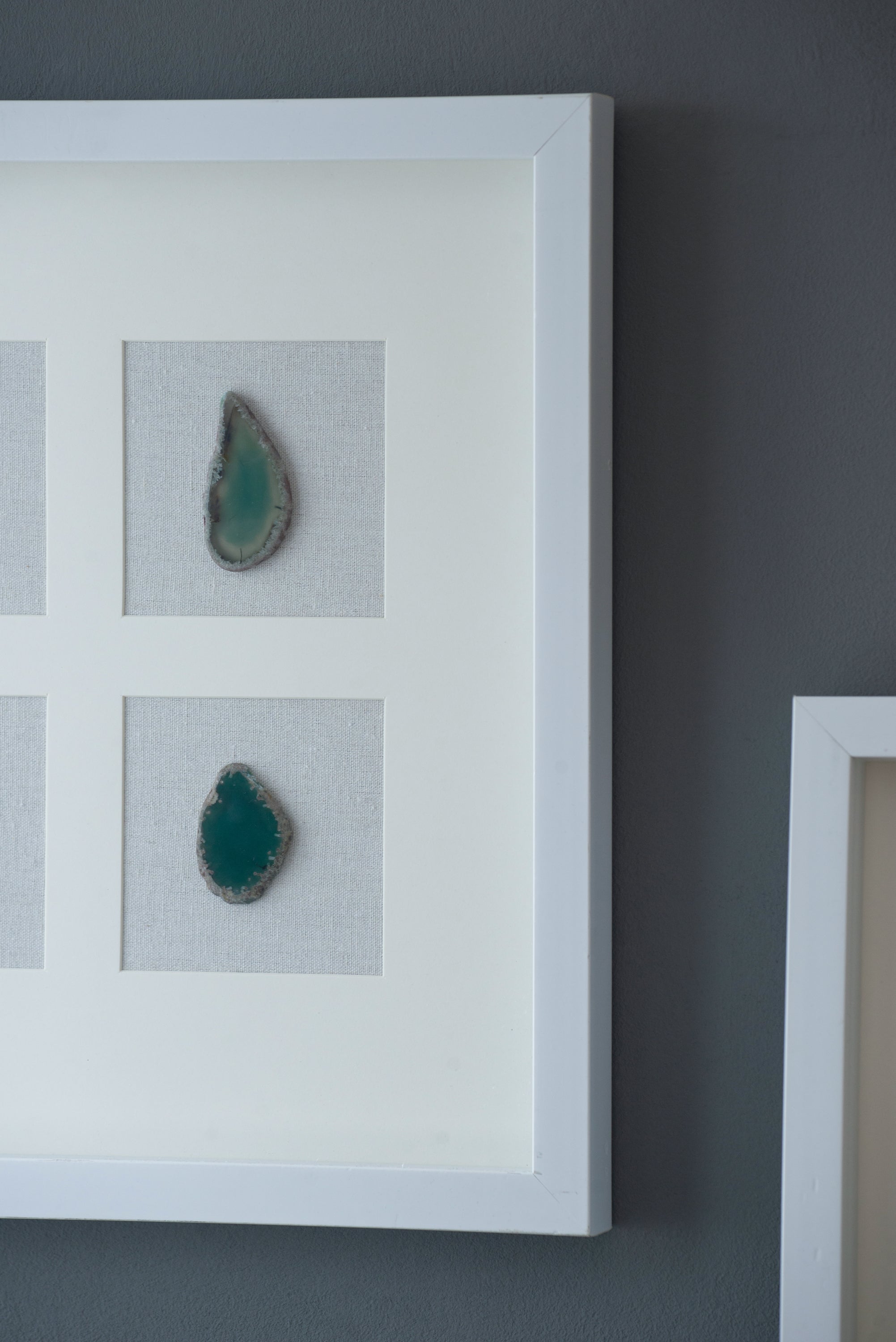 Set of 2 Shadow Box Wall Décor with Agate by HouseOfZazla