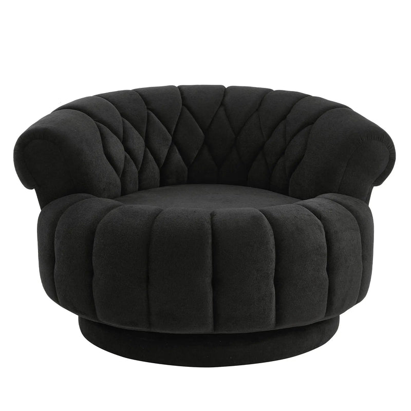 Round Swivel Accent Chair With Rotation by Unique Piece Furniture