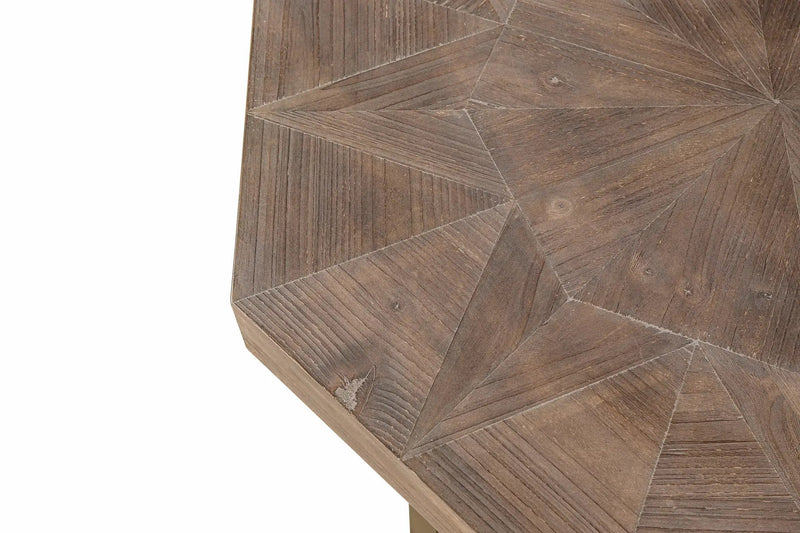 Wood Octagonal Vintage Patchwork Coffee Table by HouseOfZazla