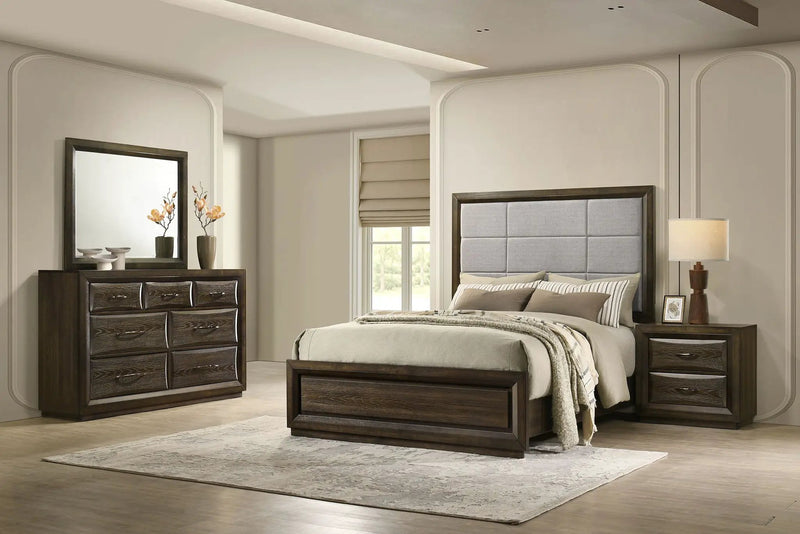 Atlas 4-piece California King Bedroom Set Dark Oak by Unique Piece Furniture