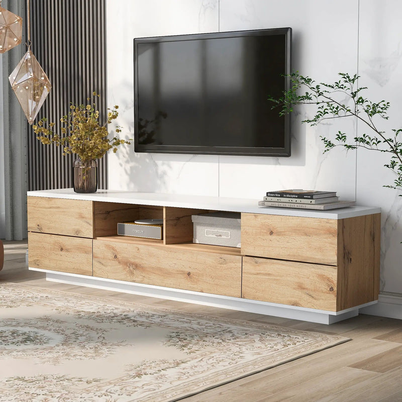 Modern TV stand with Multi-Functional Storage by BLAKHOM