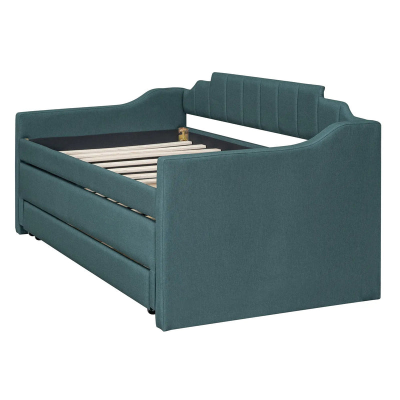 Upholstered Simple Design Daybed With Trundle And 3 Drawers by Unique Piece Furniture