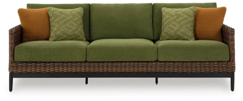 Horizon Hall - Sofa With Cushion - Brown / Green by Unique Piece Furniture