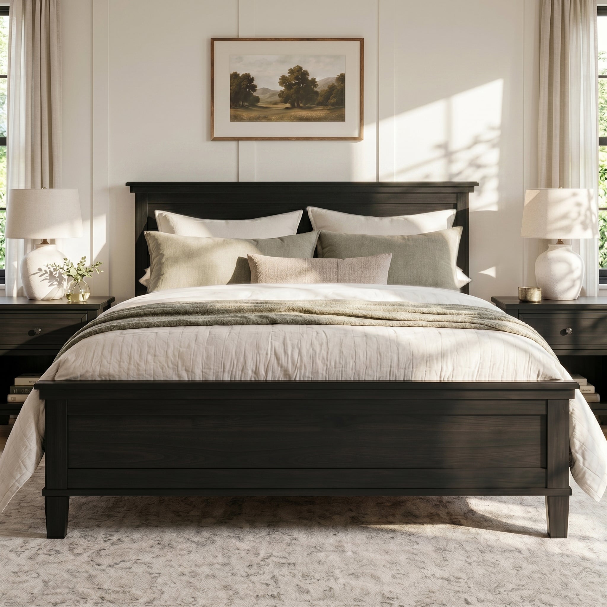 Mid-Century Modern Wood Platform Bed by HouseOfZazla