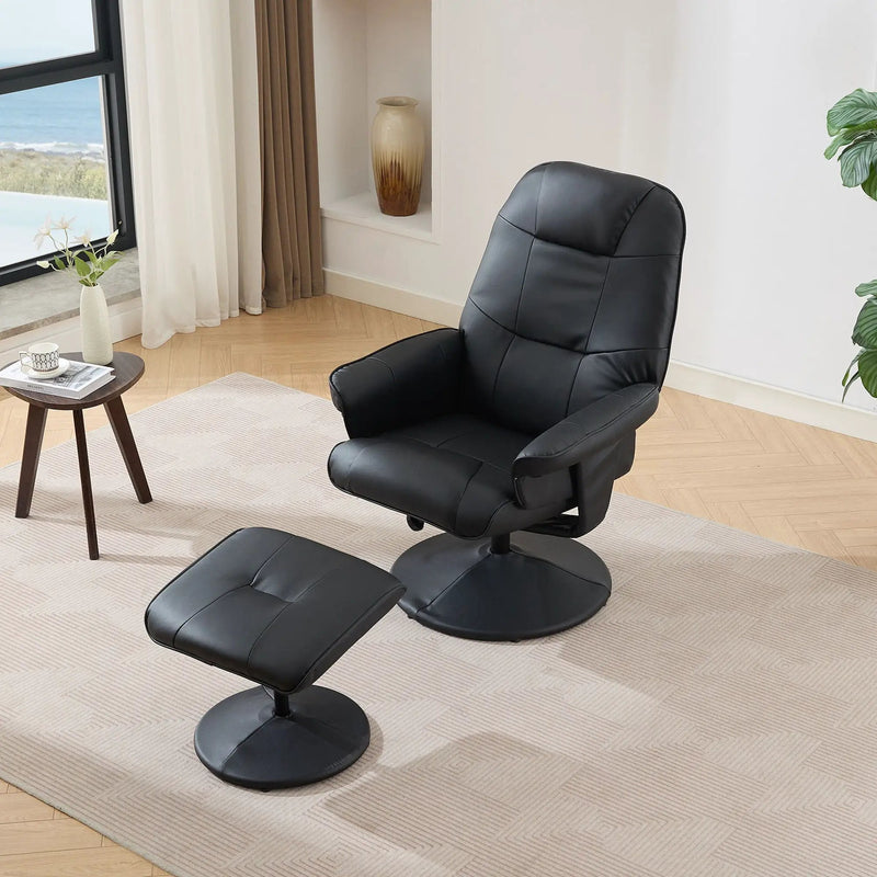 360° Swivel Reclining Chair With Wrapped Base, 5 Point Vibration Massage by HouseOfZazla