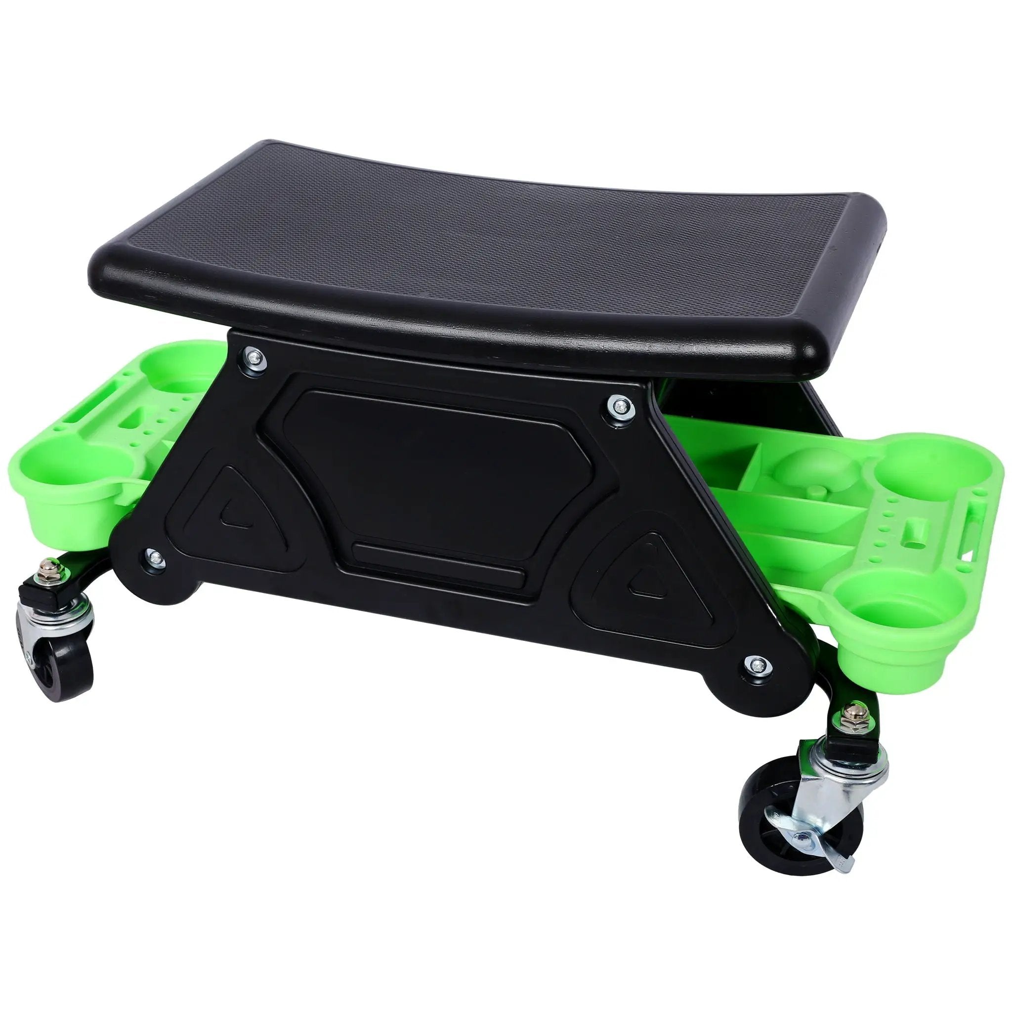 Heavy Duty Mechanic Stool With Tool Storage 300 Lbs Capacity Hdpe - Green by HouseOfZazla