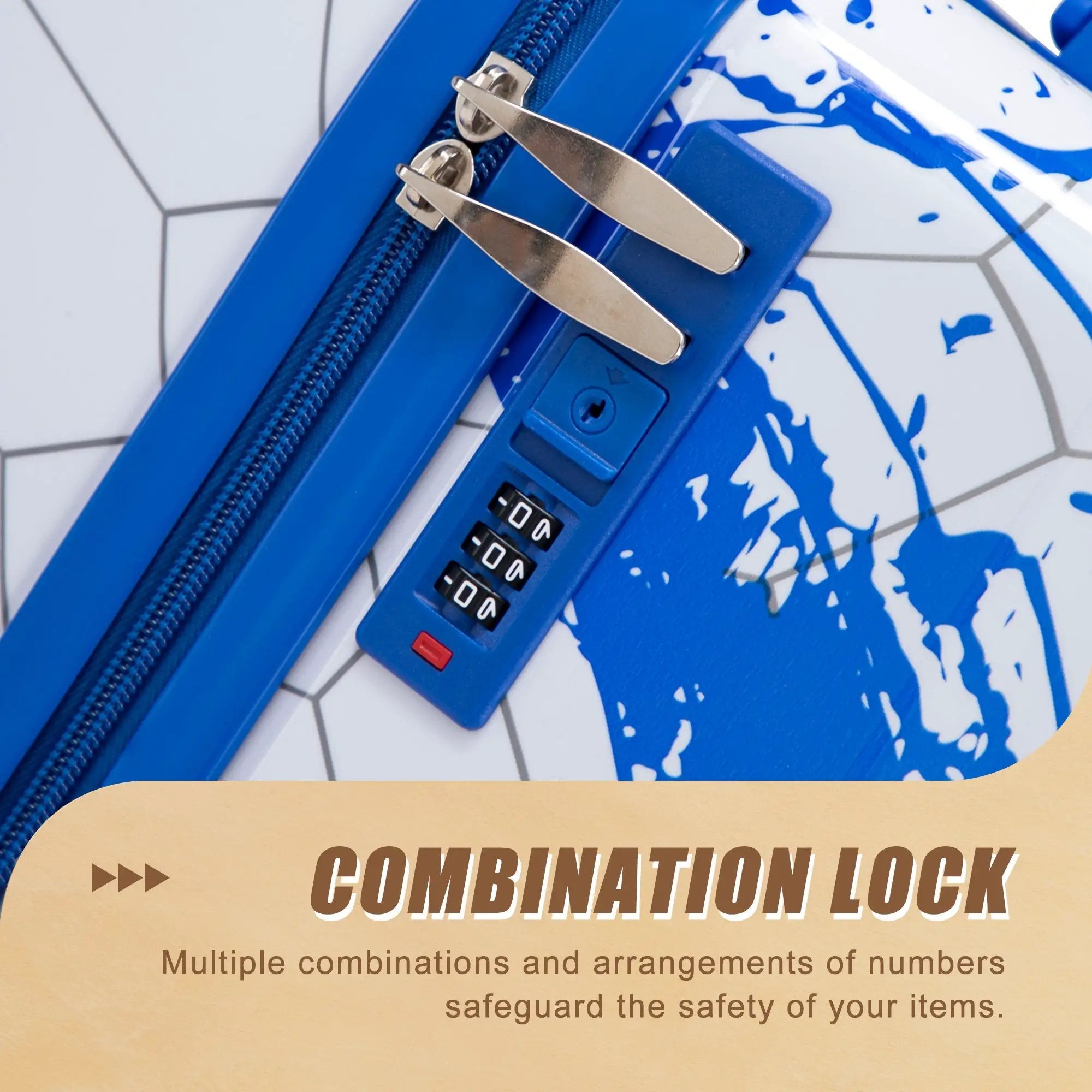 28 Inch Hard Case Luggage with Combination Lock by HouseOfZazla