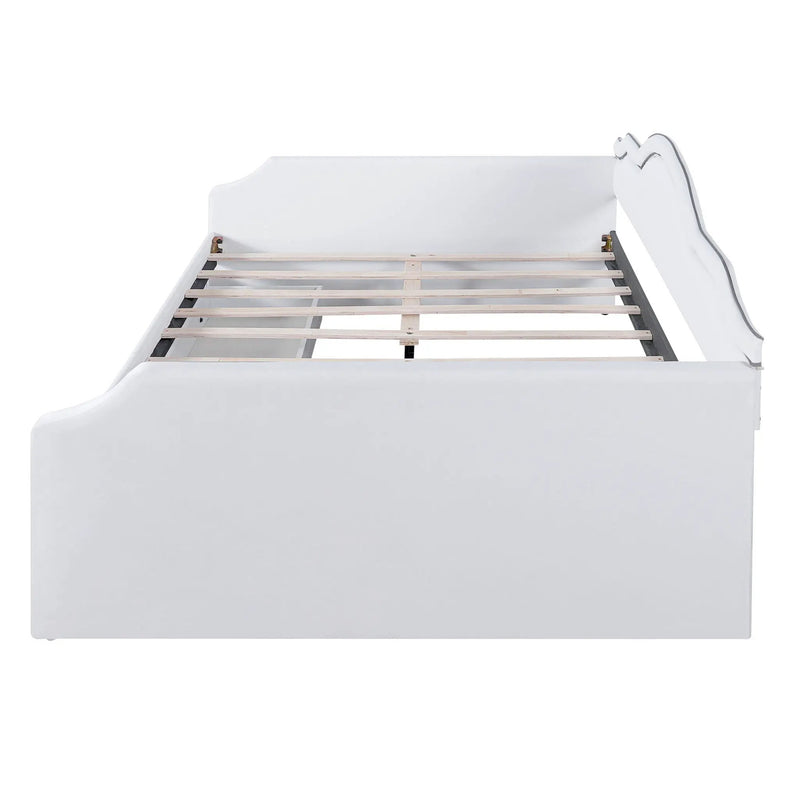 Upholstered Daybed With LED Lights And 2 Drawersme by HouseOfZazla