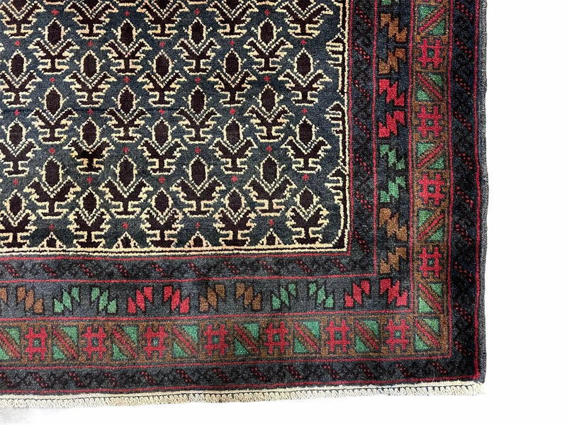 3x5 New Vintage Handmade Wool Rug Tribal Balouch Turkoman Prayer Rug Veggie Dyes by Jewel Rugs