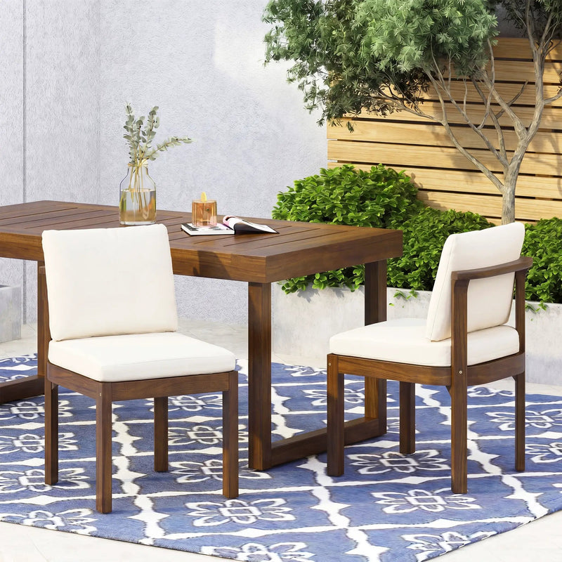 Acacia Wood Outdoor Dining Chair (Set of 2) by HouseOfZazla