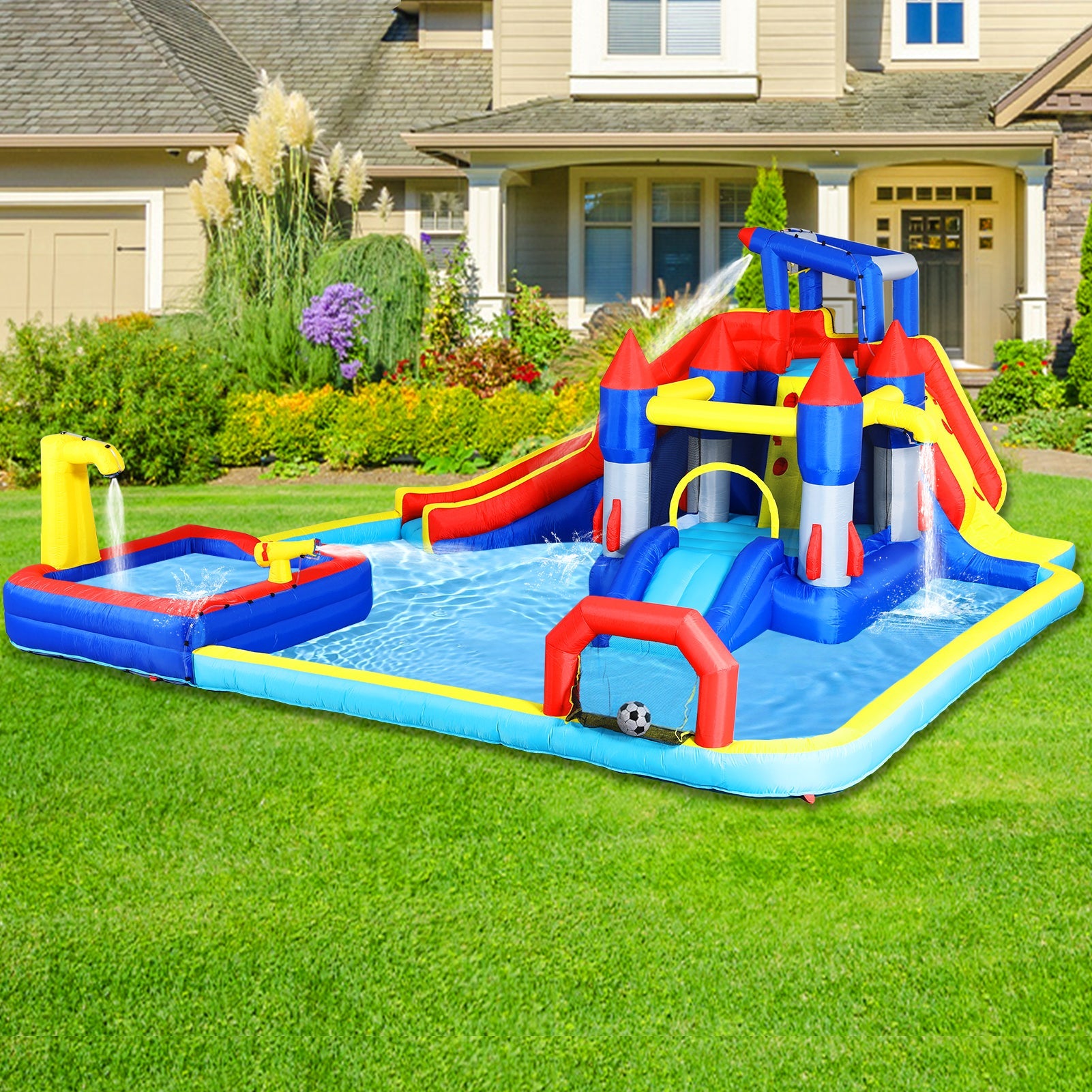 10 in1 Inflatable Slide Water Park and Bouncing House by HouseOfZazla