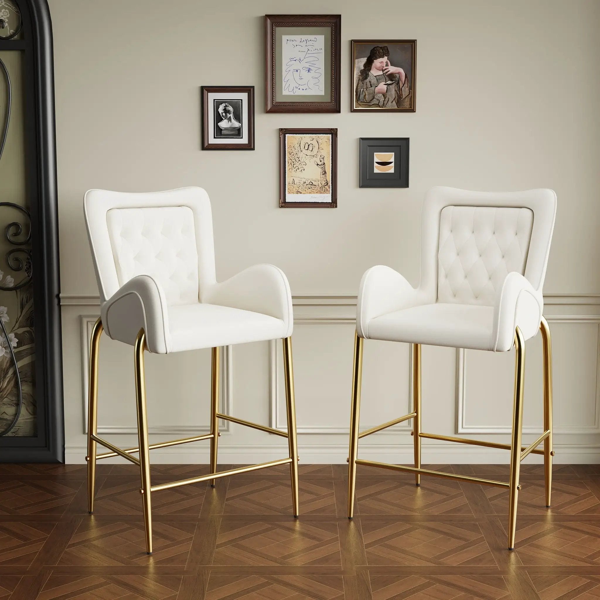Fabric Counter Height Bar Stools (Set of 2) by HouseOfZazla