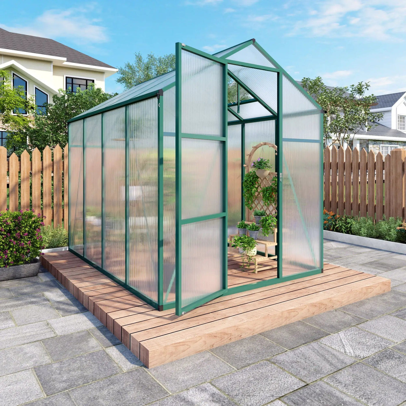 Polycarbonate Walk-In house, Raised Base For Outdoor In All Season by HouseOfZazla