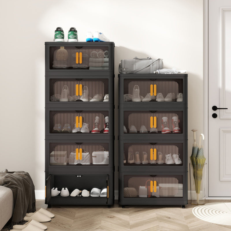 Folding Storage Cabinet With Magnetic Doors And Wheels by HouseOfZazla