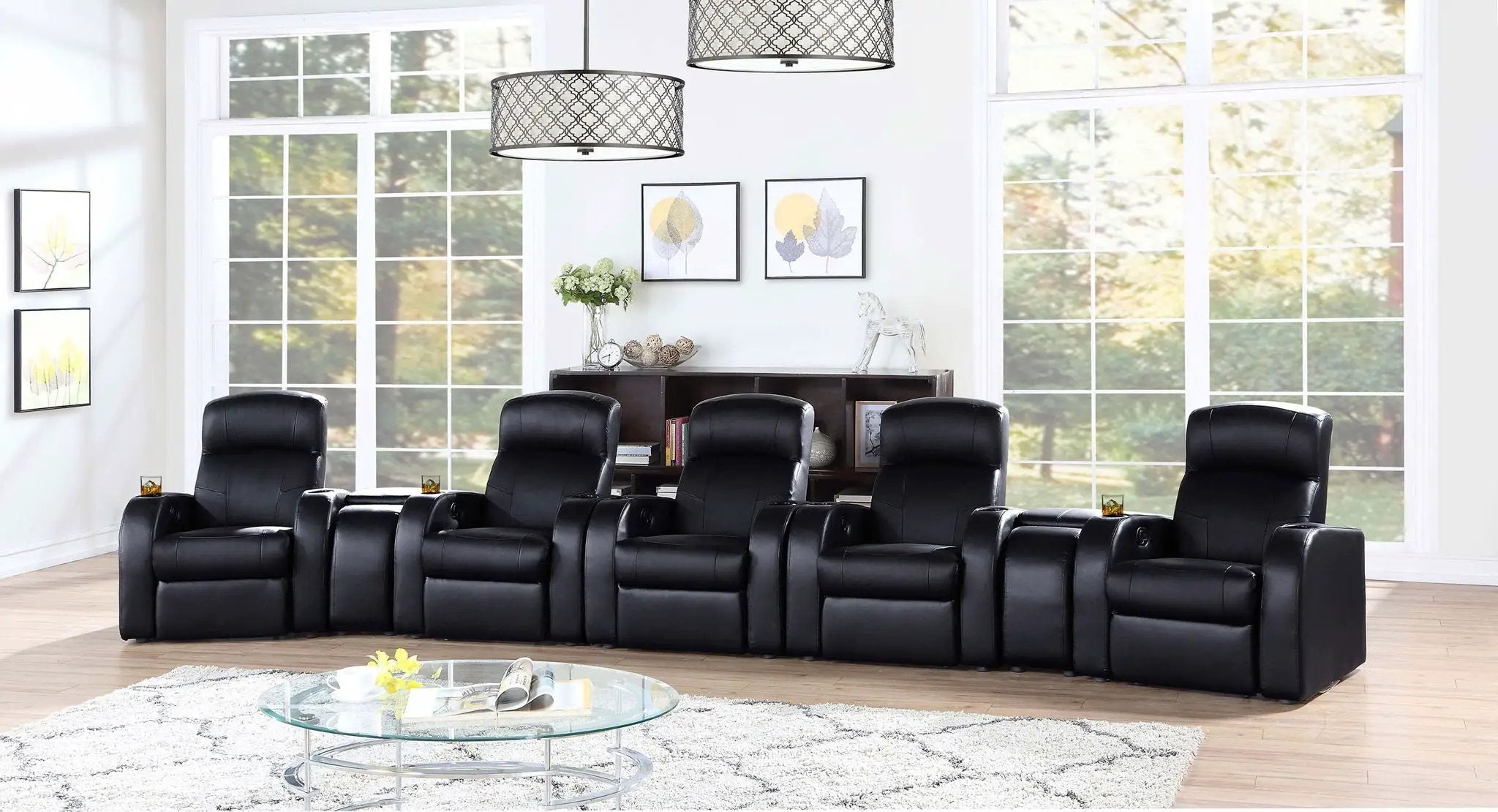 Cyrus 7-piece Upholstered Home Theater Seating by Unique Piece Furniture