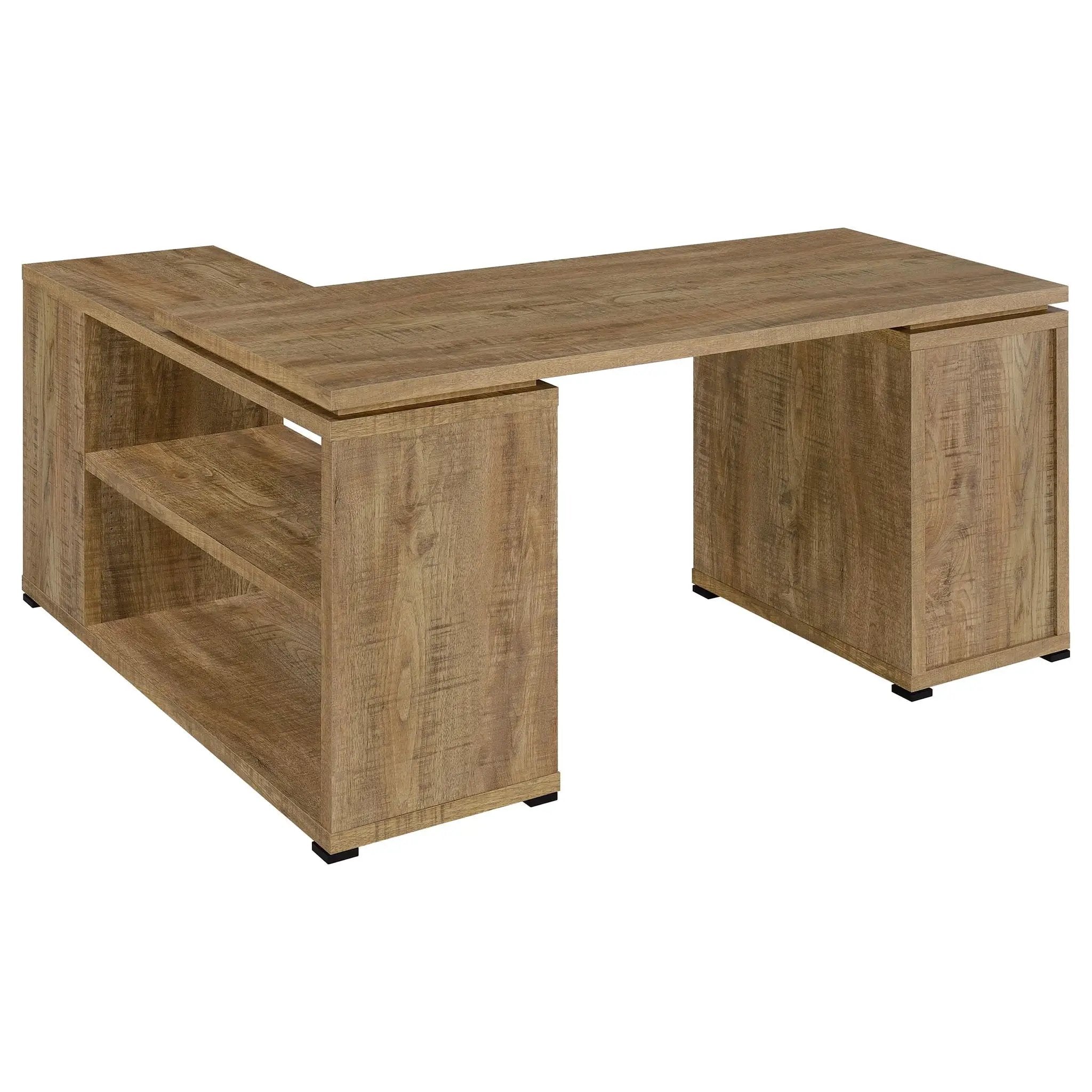 Yvette 60-inch 3-drawer L-Shape Computer Desk Mango by Unique Piece Furniture