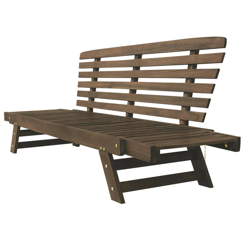 TOPMAX Outdoor Adjustable Patio Wooden Daybed Sofa Chaise Lounge by HouseOfZazla