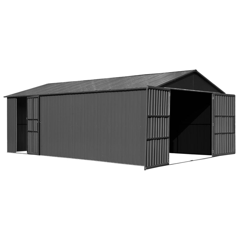 12x20ft Outdoor Metal Garage Shed by HouseOfZazla