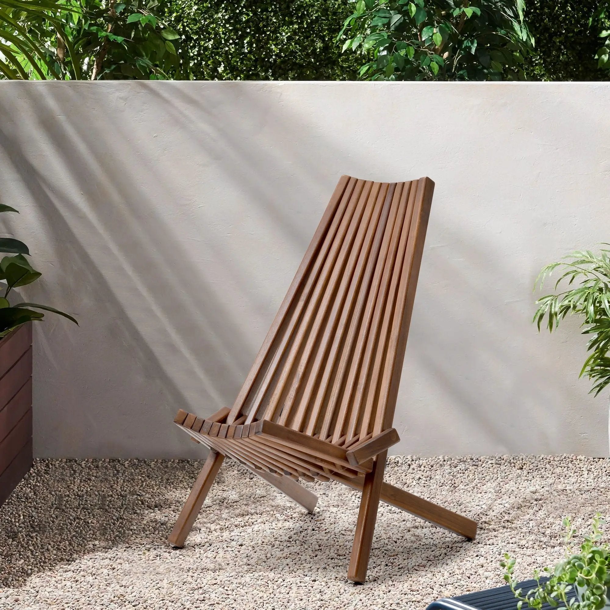 Folding Wood Chair, Portable Solid Wood Seating For Indoor Or Outdoor Use - Natural by Unique Piece Furniture