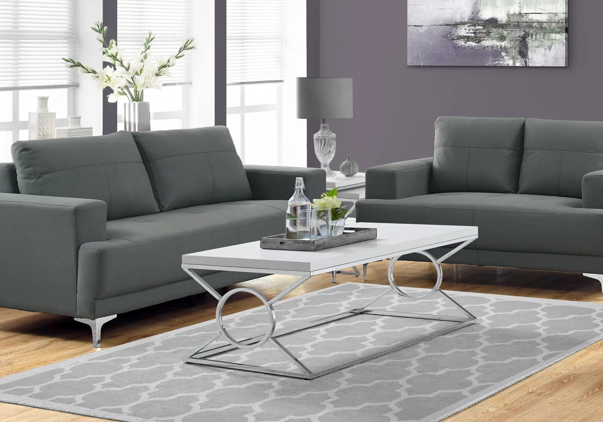 Table, Rectangular, Glossy Contemporary & Modern - White by Unique Piece Furniture
