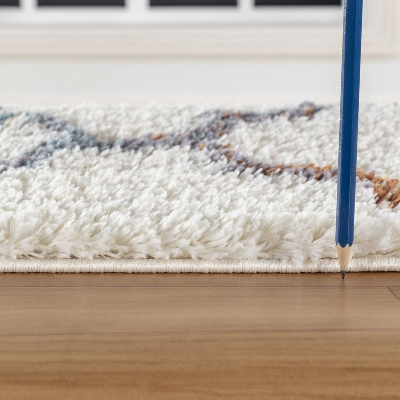 Loft Shag - 7'10" X 9'10" Shaggy Area Rug, Polypropylene - Ivory by HouseOfZazla