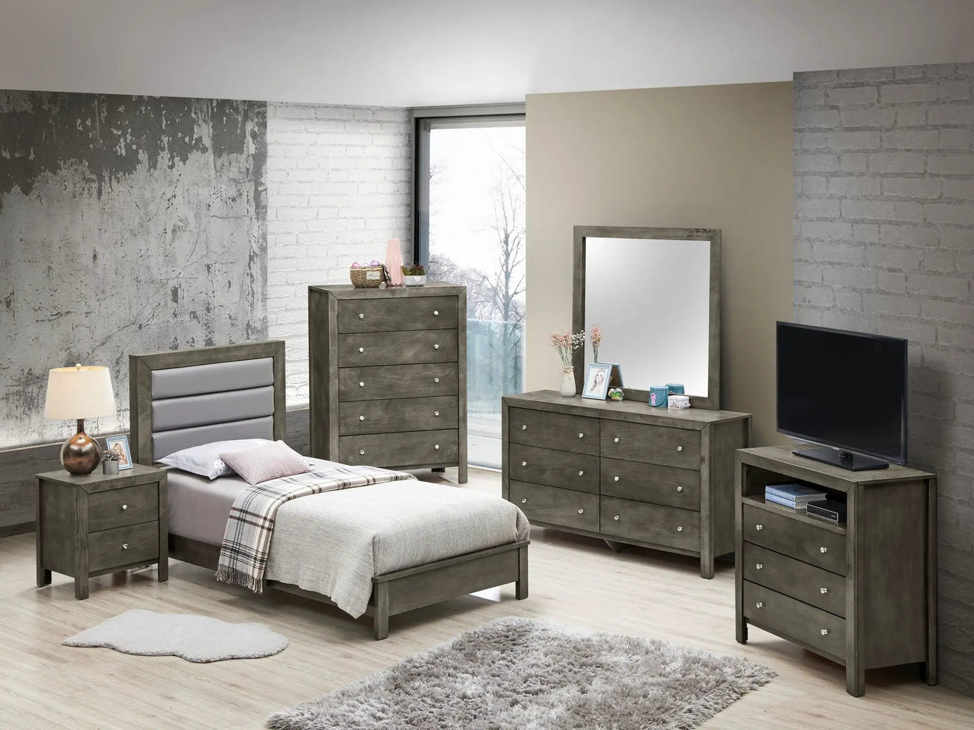 Transitional Modern Design Bed by HouseOfZazla